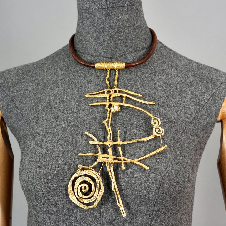 Collier Vintage Avec Pendentif étoile En émail Nacré Marron - Xavier Loubens - Neuf Sans Emballage