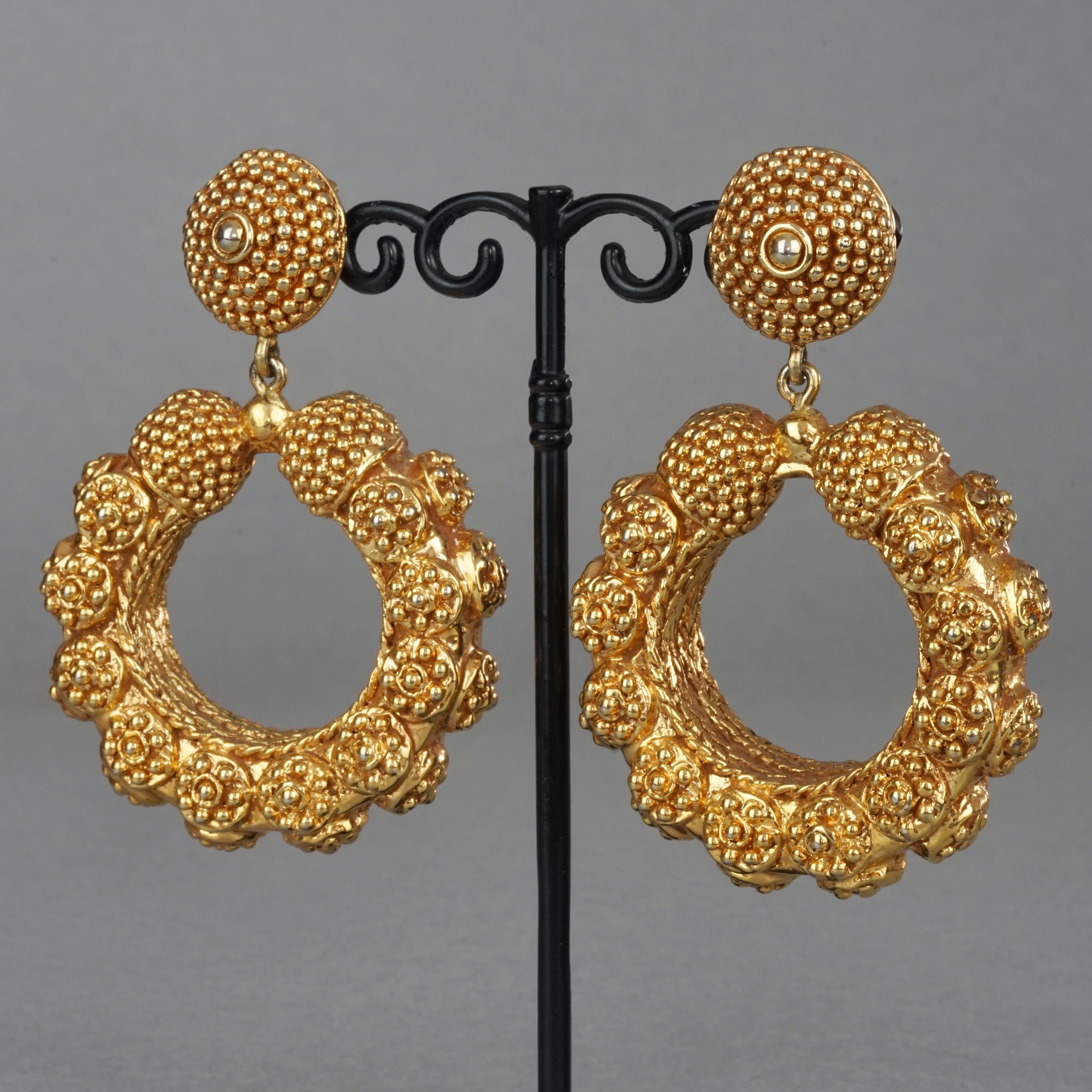 Women's Vintage Massive CHRISTIAN LACROIX Mogul Baroque Hoop Earrings For Sale
