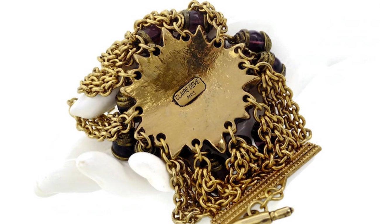 Vintage Massive Claire Deve Charm Bracelet In Excellent Condition For Sale In Kingersheim, Alsace