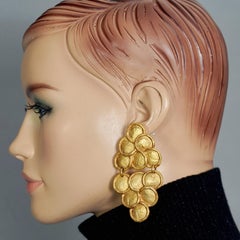 Vintage Massive EDOUARD RAMBAUD Hammered Geometric Discs Dangling Earrings