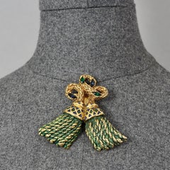 Vintage Massive FREDERIC VOLLE PARIS Jewelled Tassel Brooch