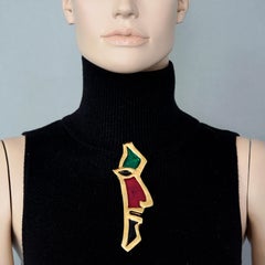 Vintage Massive HANAE MORI PARIS by Billy Boy Enamel Picasso Figural Brooch