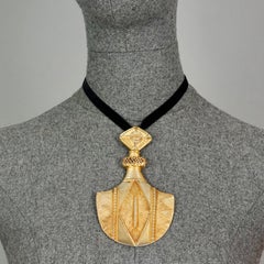 Massiver JEAN LOUIS SCHERRER Arabische Vintage-Halskette mit Anhänger, Vintage