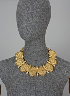 Vintage Massive JEAN LOUIS SCHERRER Ethnic Pattern Necklace