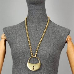 Vintage Massive JEAN PAUL GAULTIER Padlock Pendant Necklace