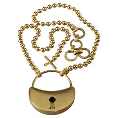 Jean-Paul Gaultier, collier pendentif vintage massif à cadenas