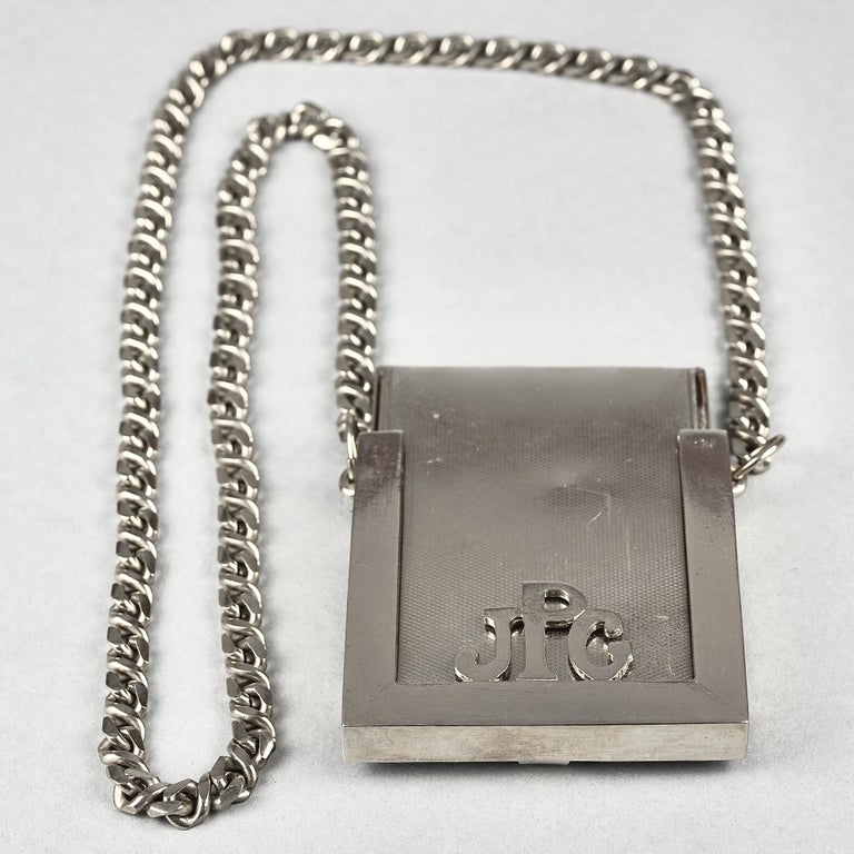 Vintage Massive JEAN PAUL GAULTIER Silver Cigarette Holder Chain Necklace