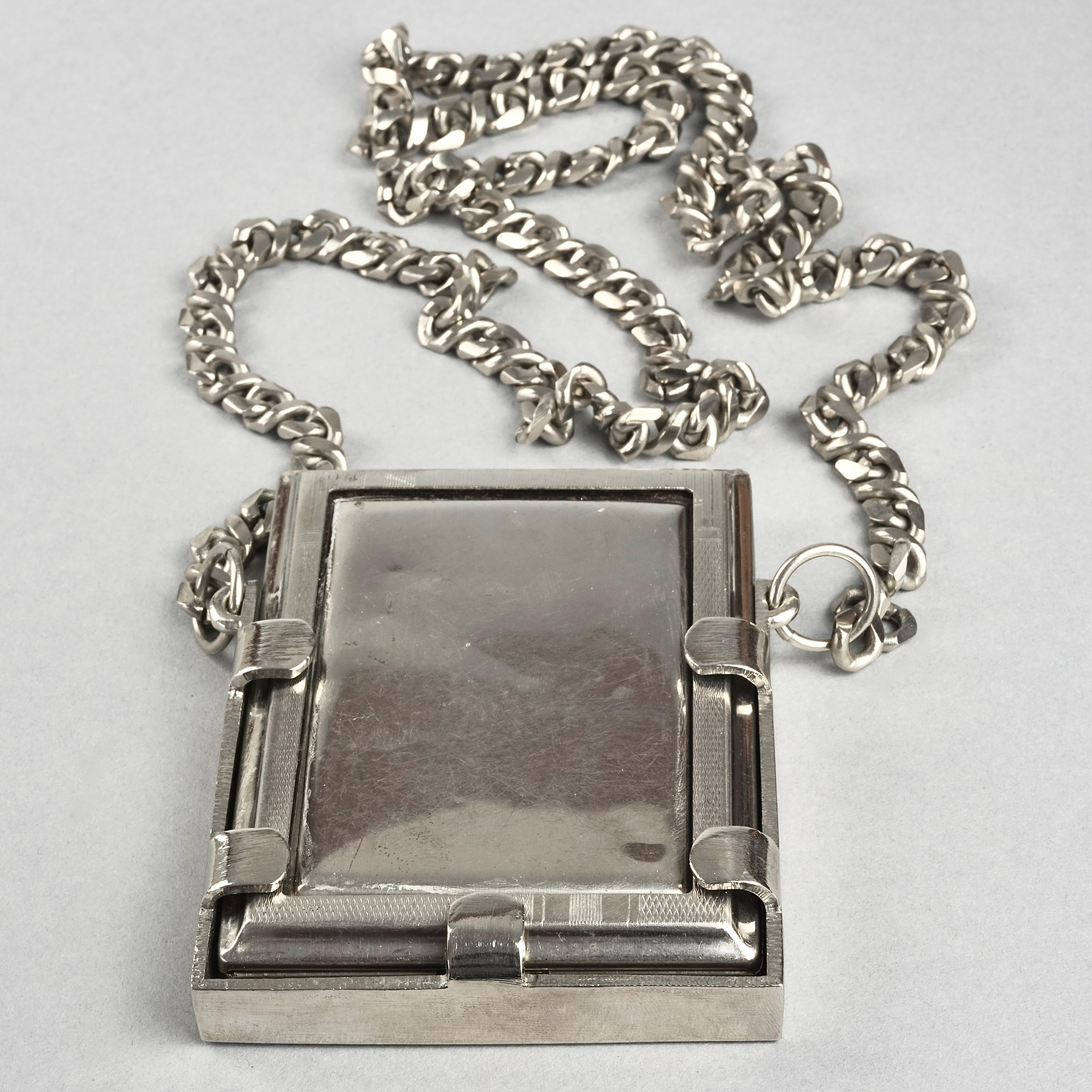Women's or Men's Vintage Massive JEAN PAUL GAULTIER Silver Cigarette Holder Chain Necklace