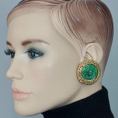 Vintage Massive KALINGER Cherub Carved French Earrings