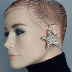 KALINGER PARIS Texturierte Seestern-Silber-Ohrringe, massives Design