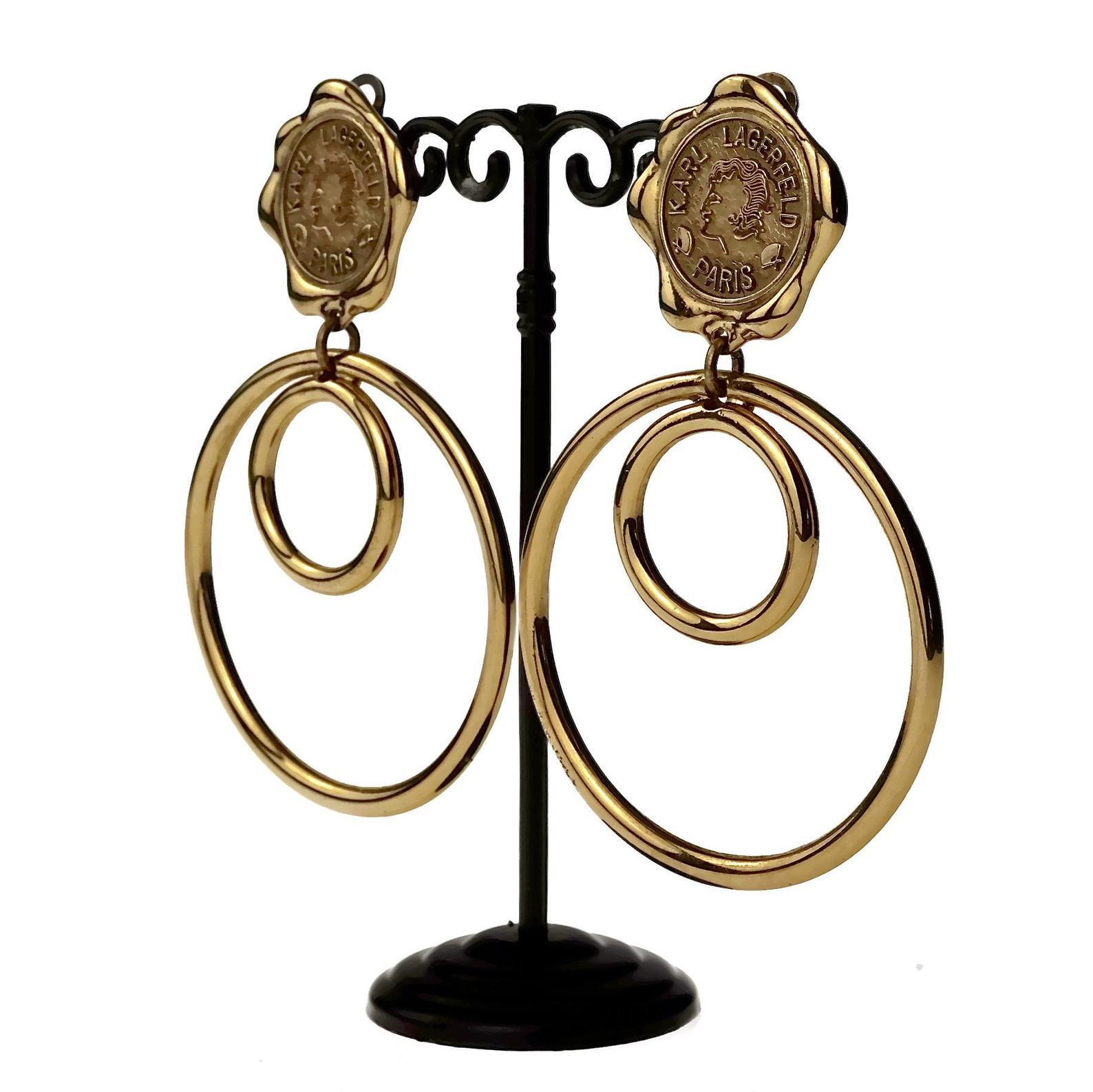 karl lagerfeld earrings vintage