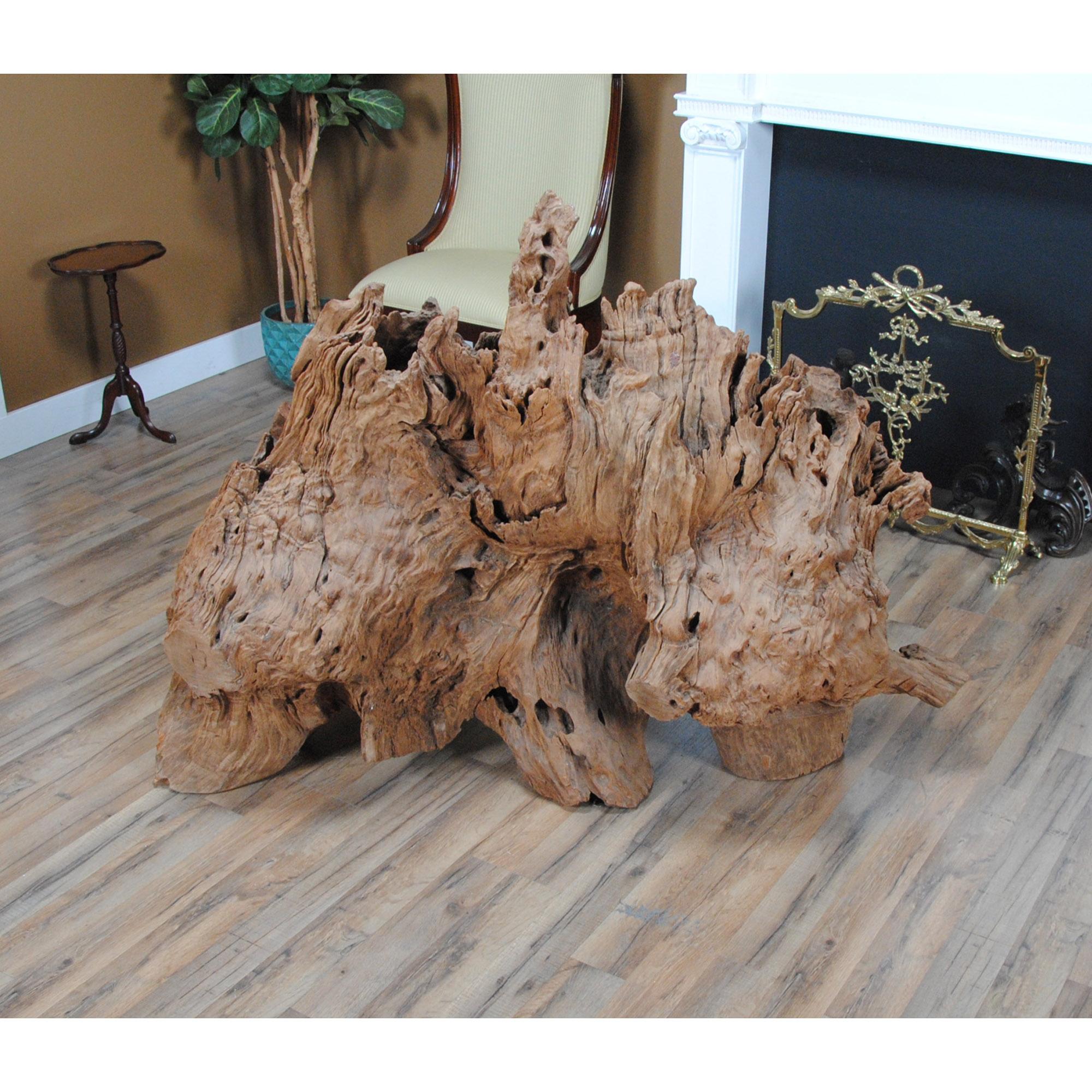 Vintage Massive Live Edge Tree Root Sculpture In Good Condition For Sale In Annville, PA