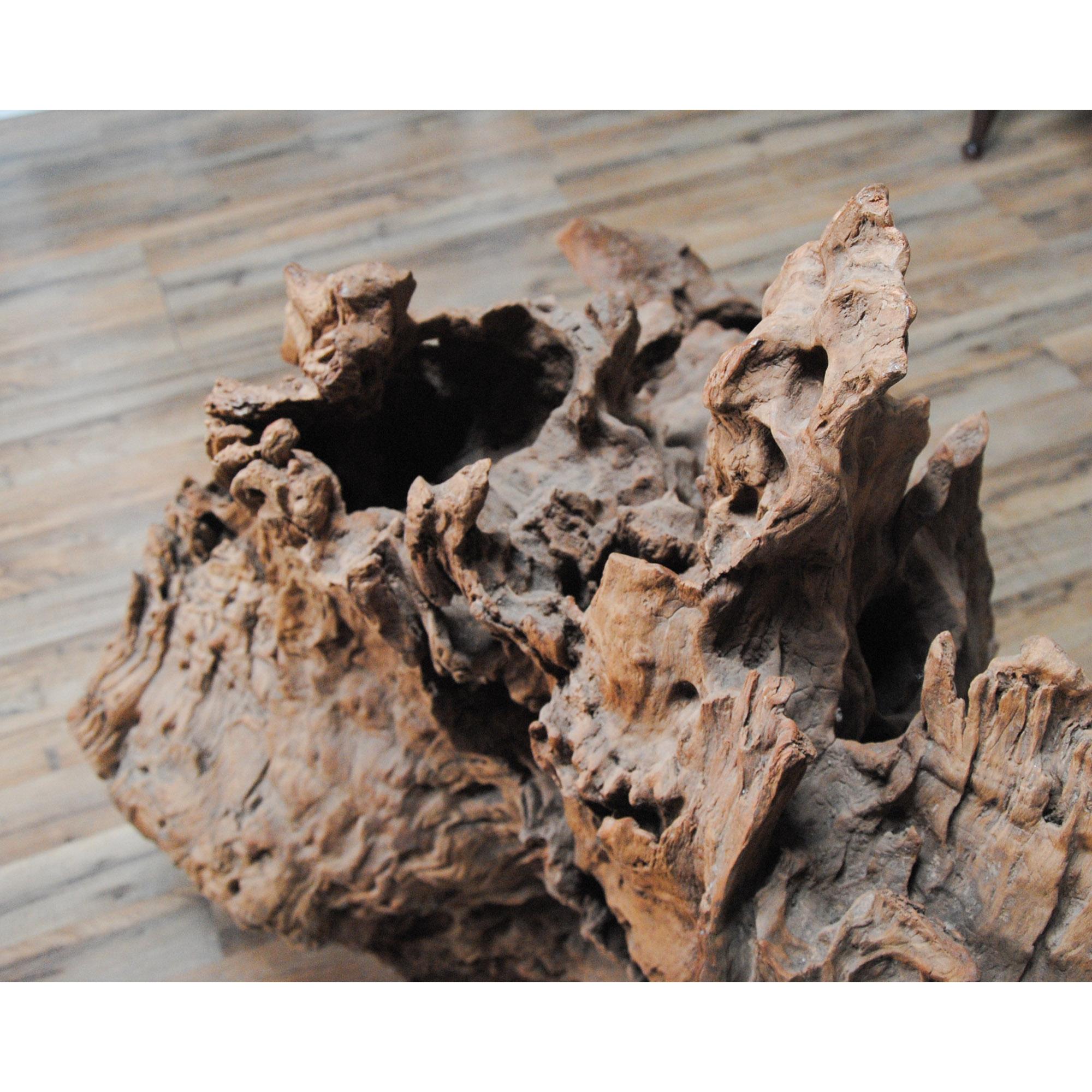 Wood Vintage Massive Live Edge Tree Root Sculpture For Sale