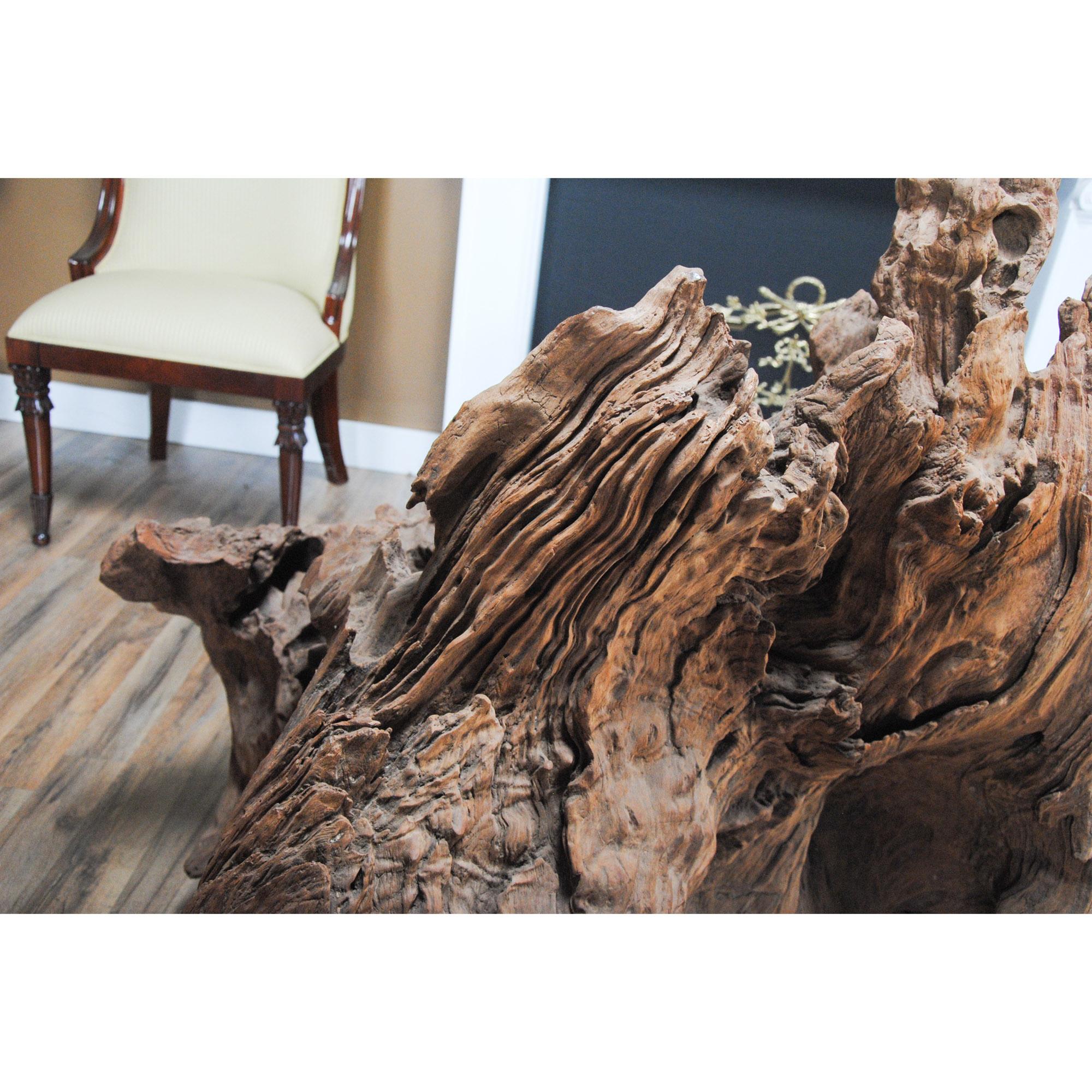Vintage Massive Live Edge Tree Root Sculpture For Sale 1