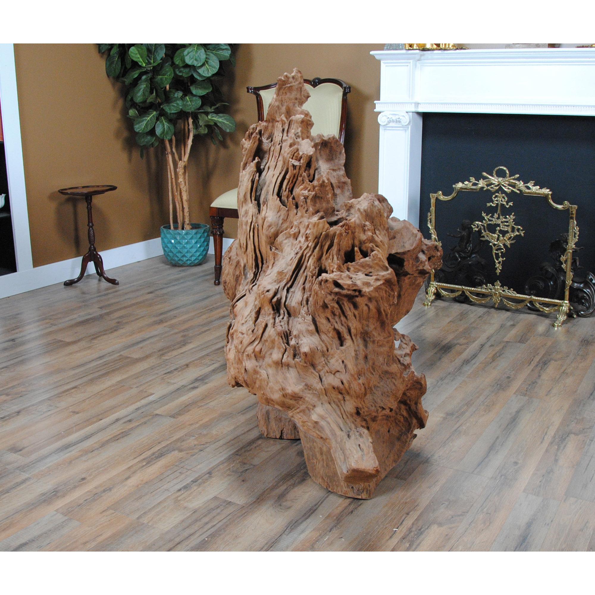 Vintage Massive Live Edge Tree Root Sculpture For Sale 2