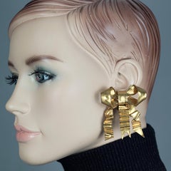 Vintage Massive PATRICK RETIF French Ribbon Earrings