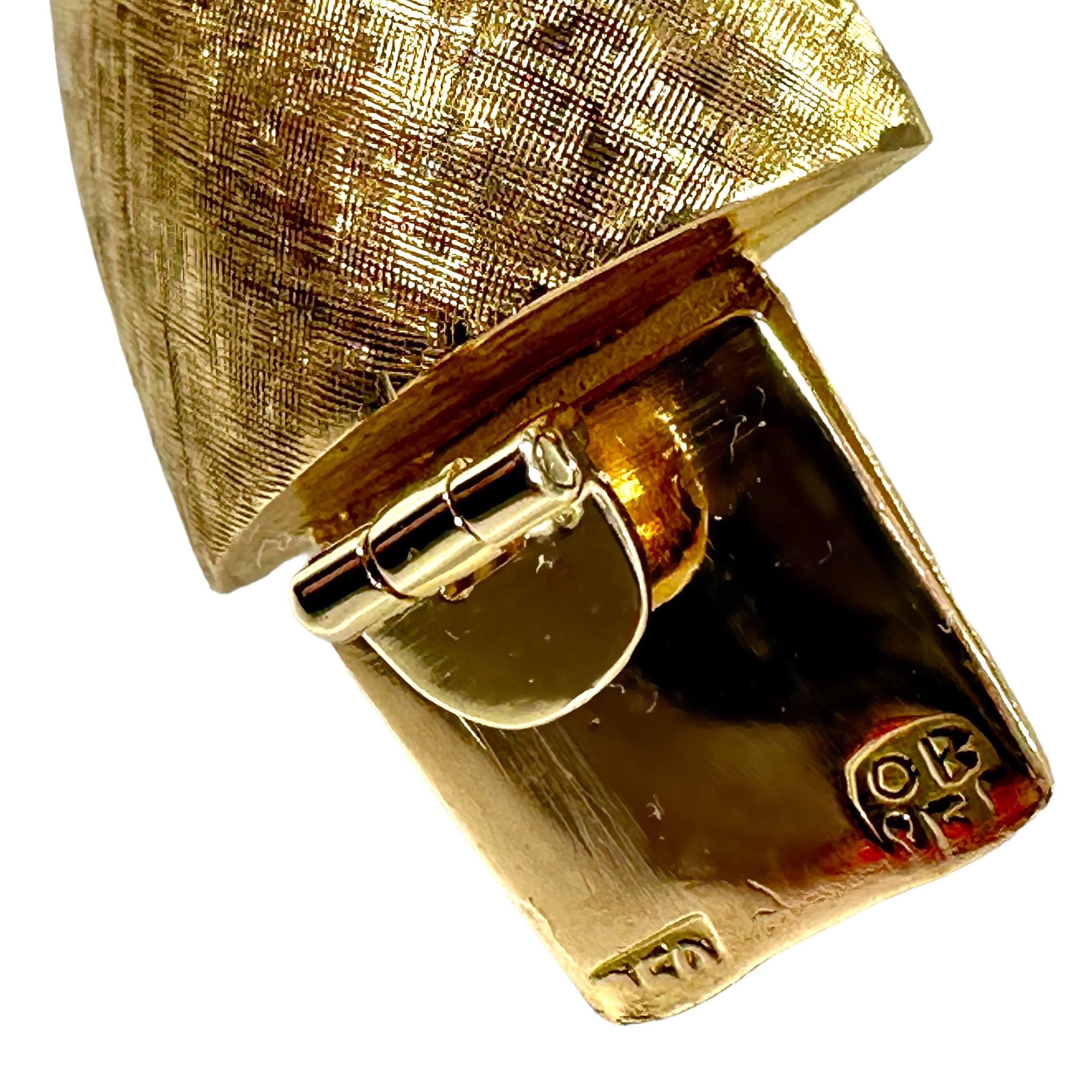 Vintage, Massive Scale, Gold, Diamant und Türkis Bombe Dome Cocktail-Armband im Angebot 4