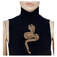 Vintage Massive SHARRA PAGANO Jewelled Snake Brooch
