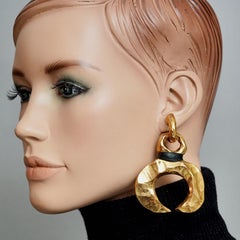 Vintage Massive Unsigned ALEXIS LAHELLEC Crab Claw Novelty Dangling Earrings