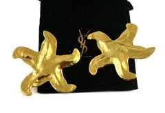 Vintage Massive YVES SAINT LAURENT Starfish Earrings