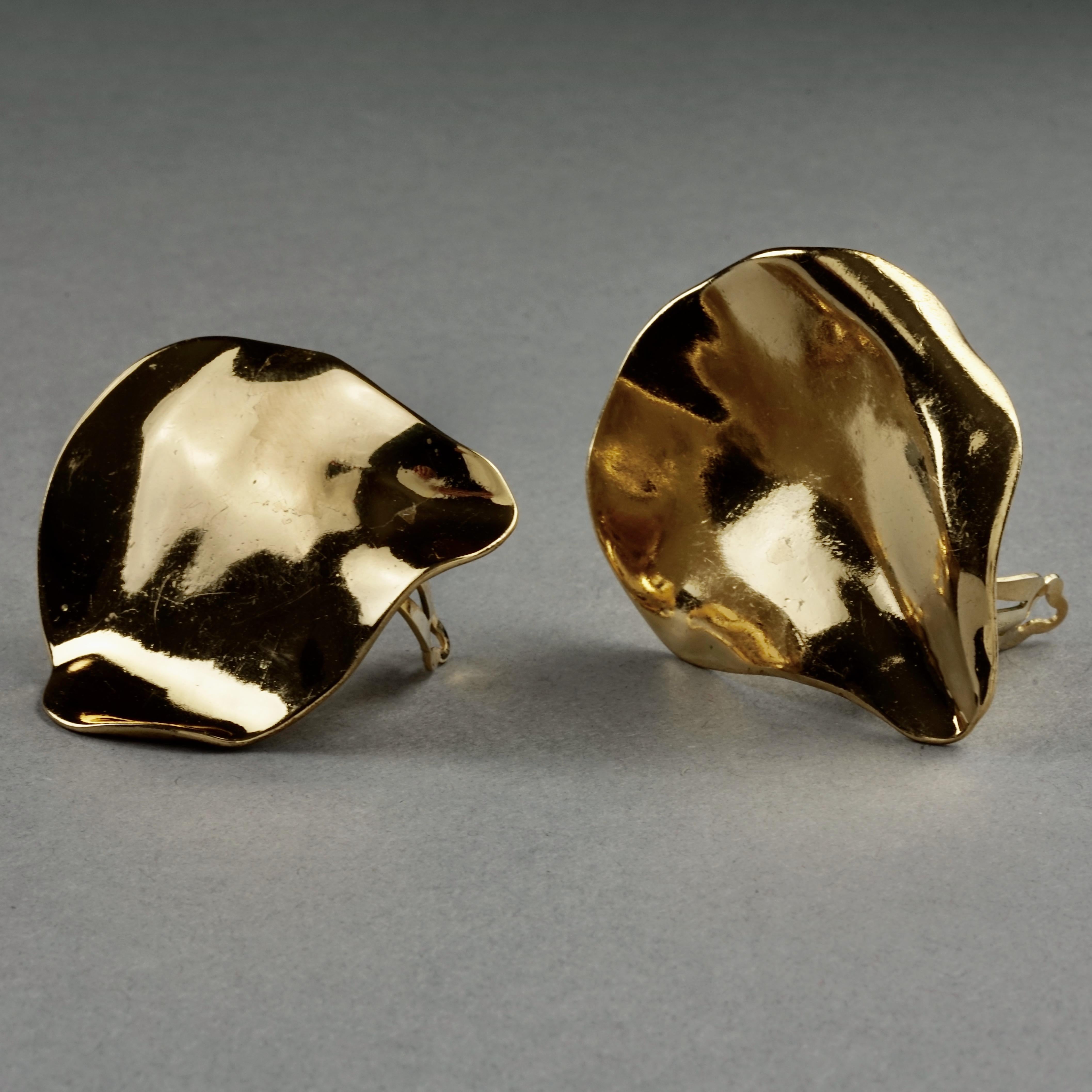 asymmetric saint laurent earrings in metal