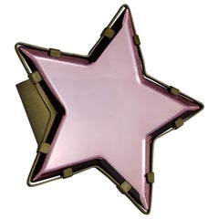 Vintage Massive YVES SAINT LAURENT Ysl Star Plexiglas Mirror Cuff Bracelet