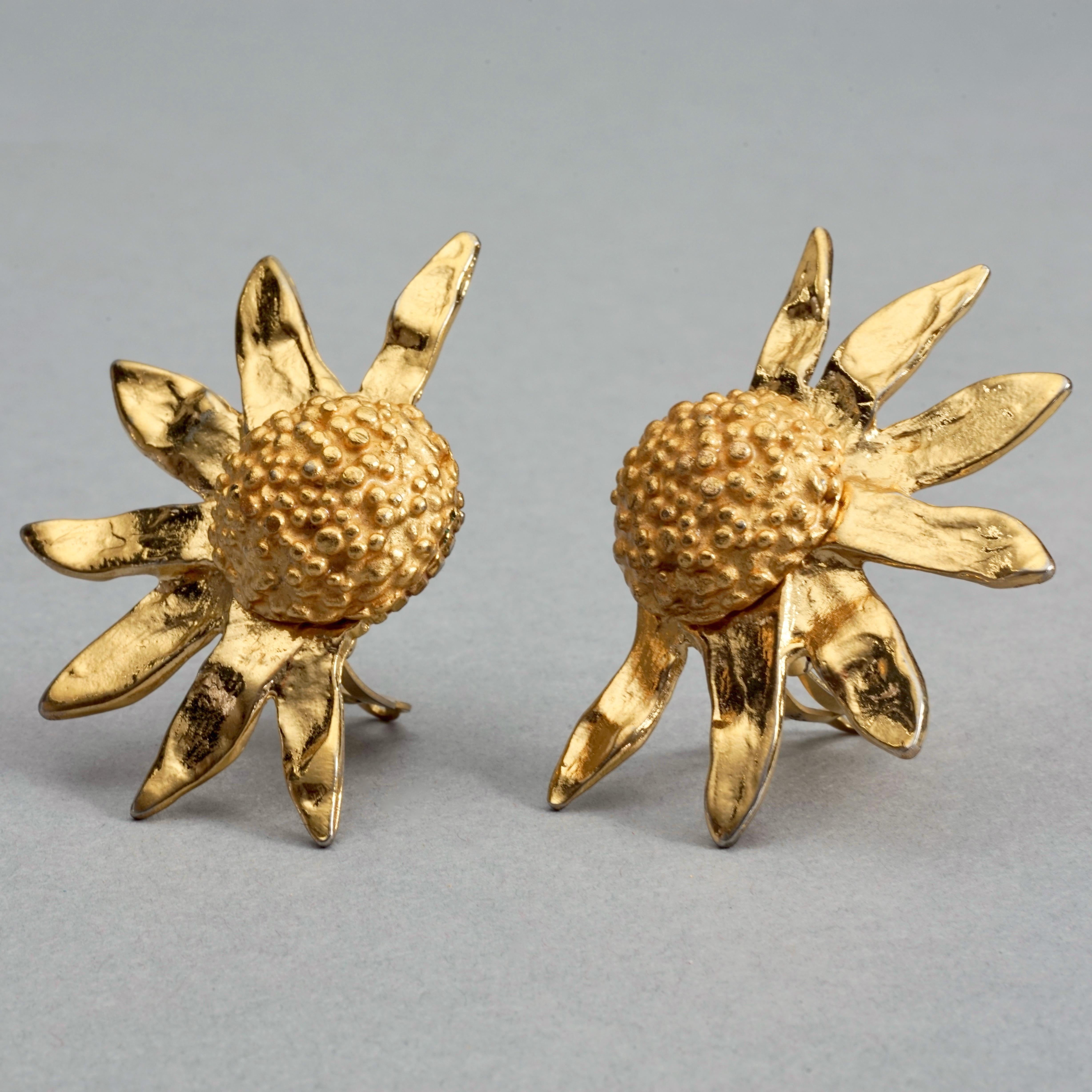 vintage sunflower earrings