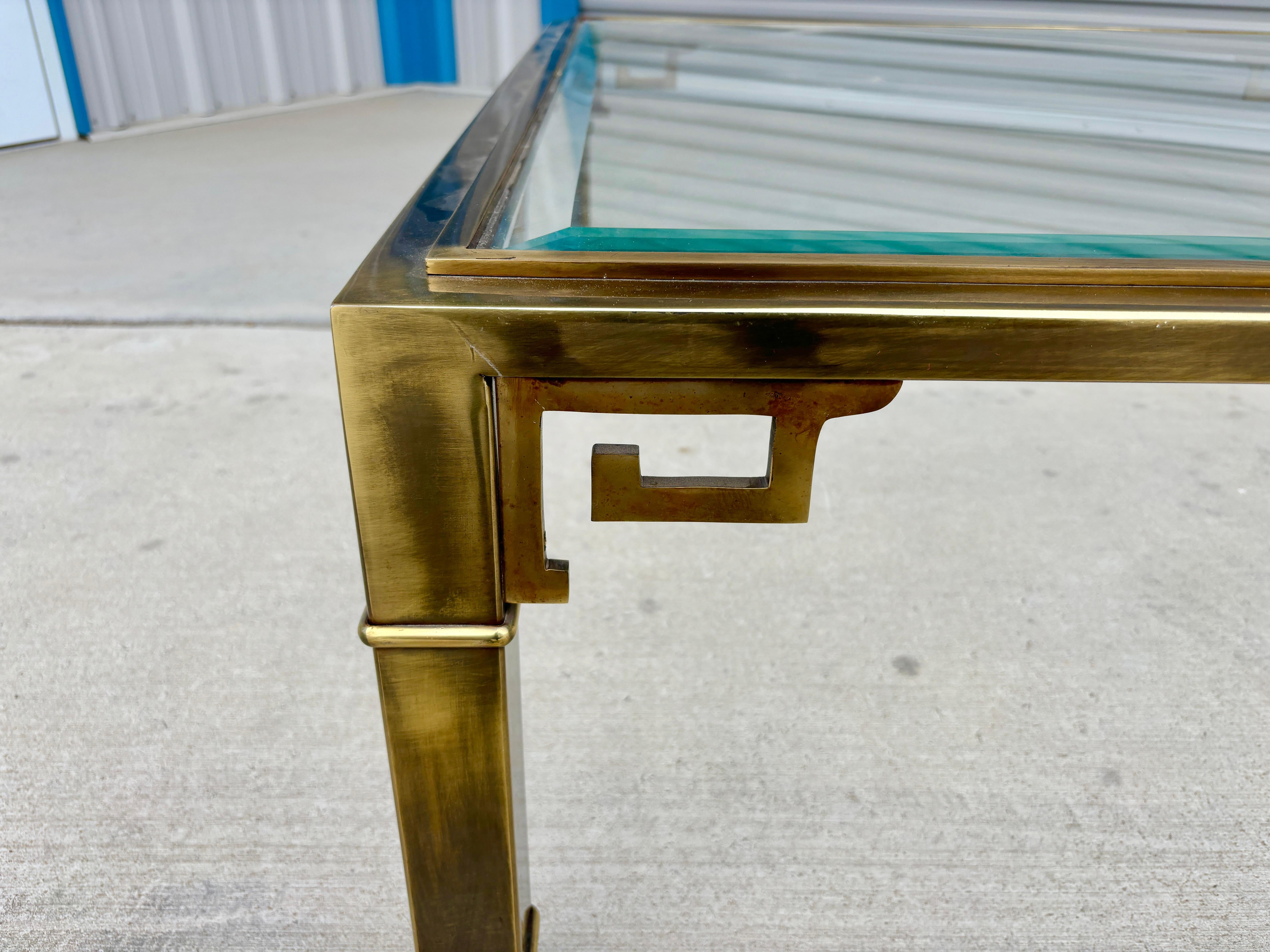 Milieu du XXe siècle Table basse vintage en laiton Mastercrafters en vente