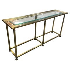 Table console vintage en laiton Mastercrafters
