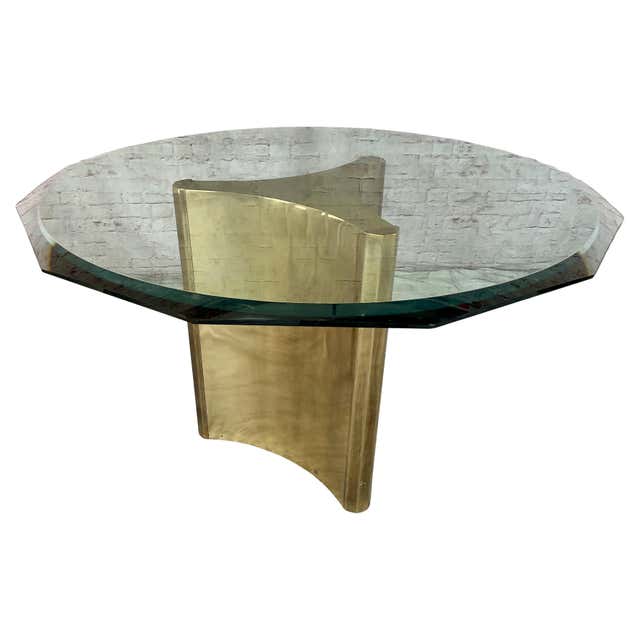 Mastercraft Brass 'Trilobi' Triangular Dining Table or Desk Bases ...