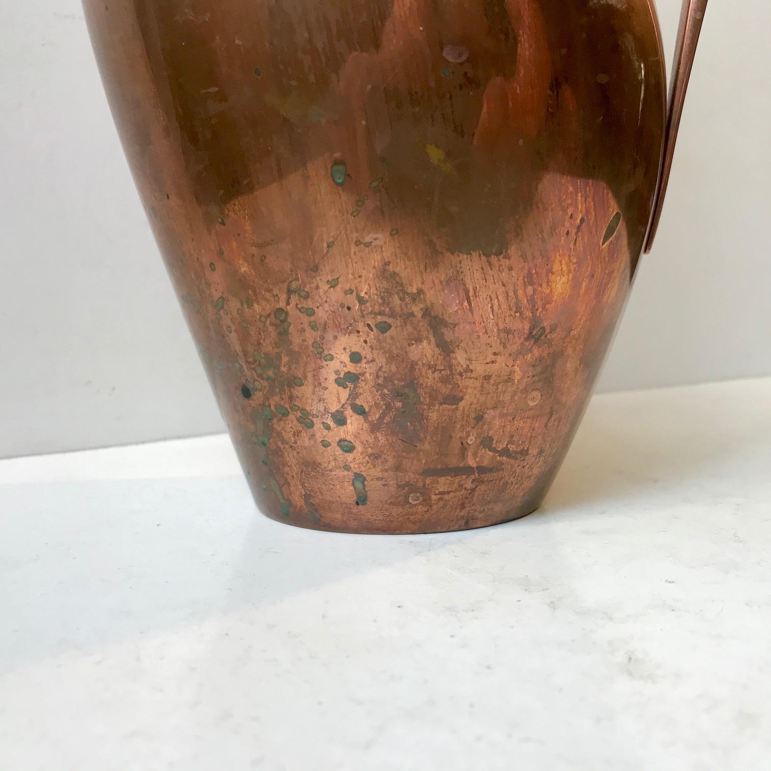 Vintage Masterpiece Pitcher in Copper by Henning Koppel for Georg Jensen For Sale 1