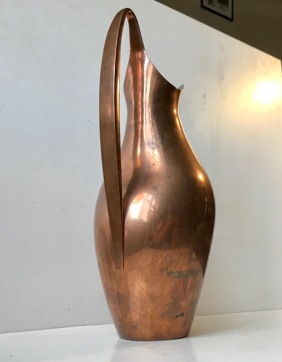 Masterpiece-Krug aus Kupfer von Henning Koppel für Georg Jensen, Vintage im Zustand „Gut“ im Angebot in Esbjerg, DK