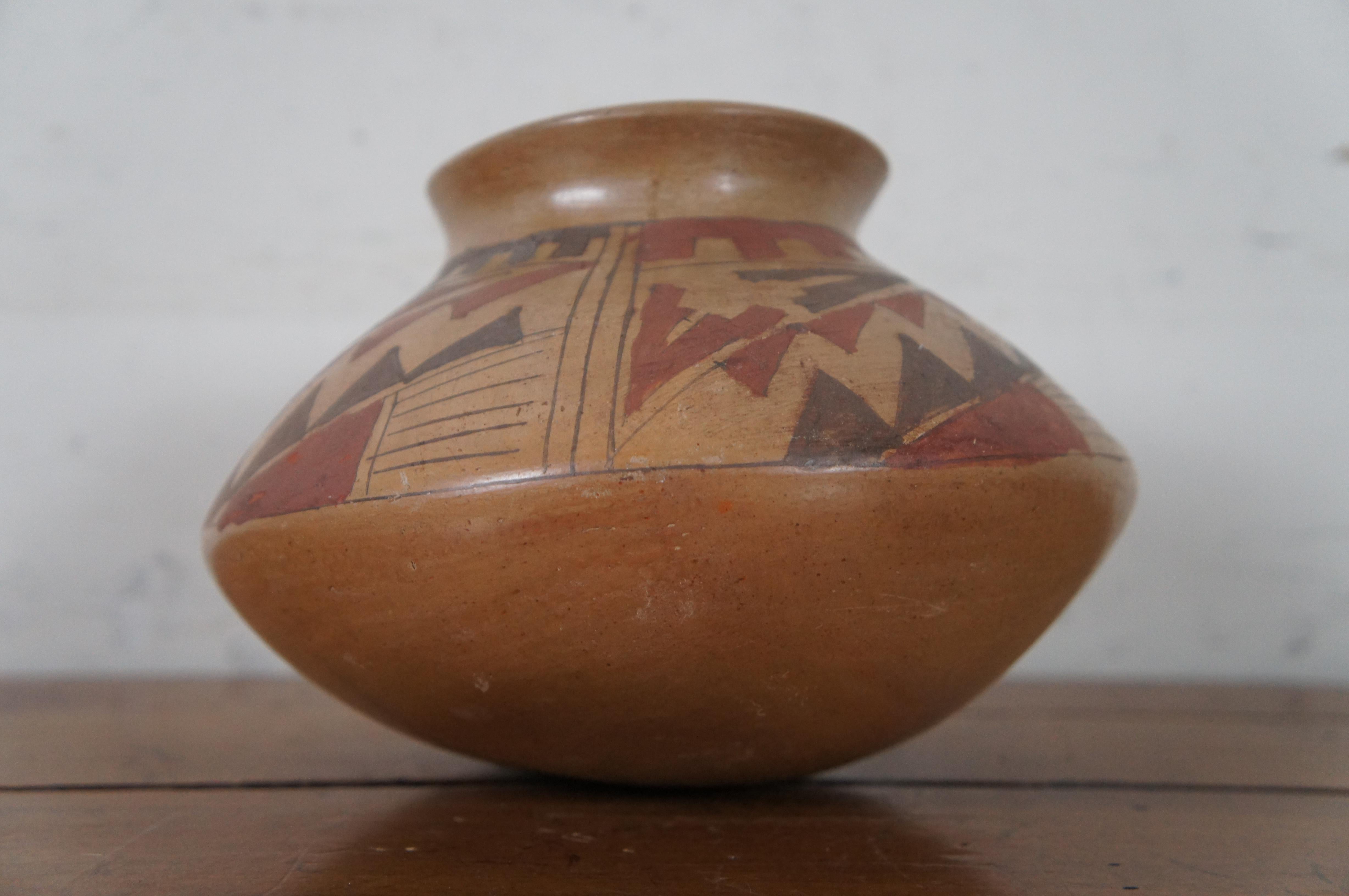 Vintage Mata Ortiz Casa Grande Native American Pueblo Pottery Vase Jar Pot 1