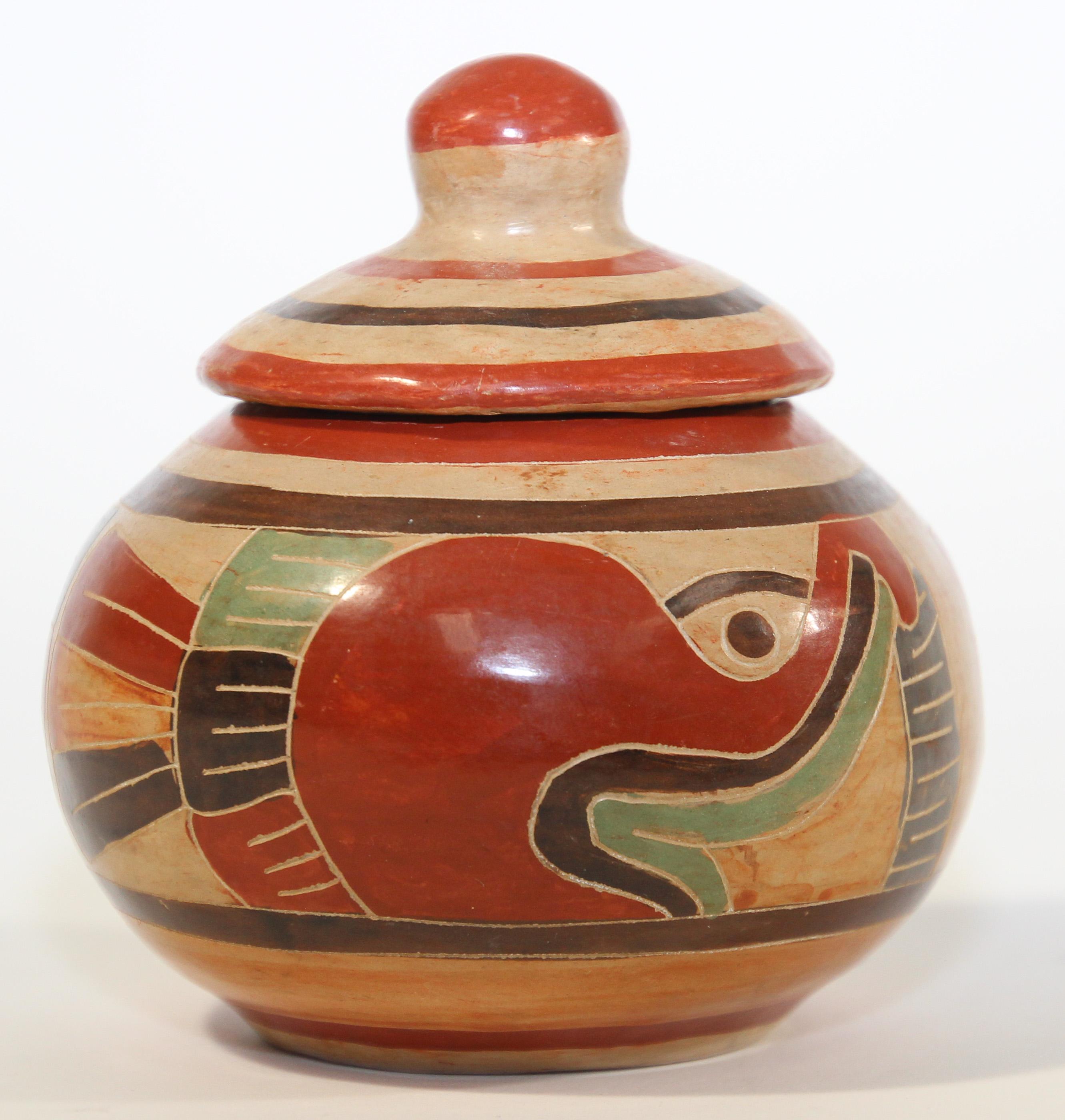 Juego de Cerámica Mexicana Estilo Mata Ortiz Vintage en venta 8