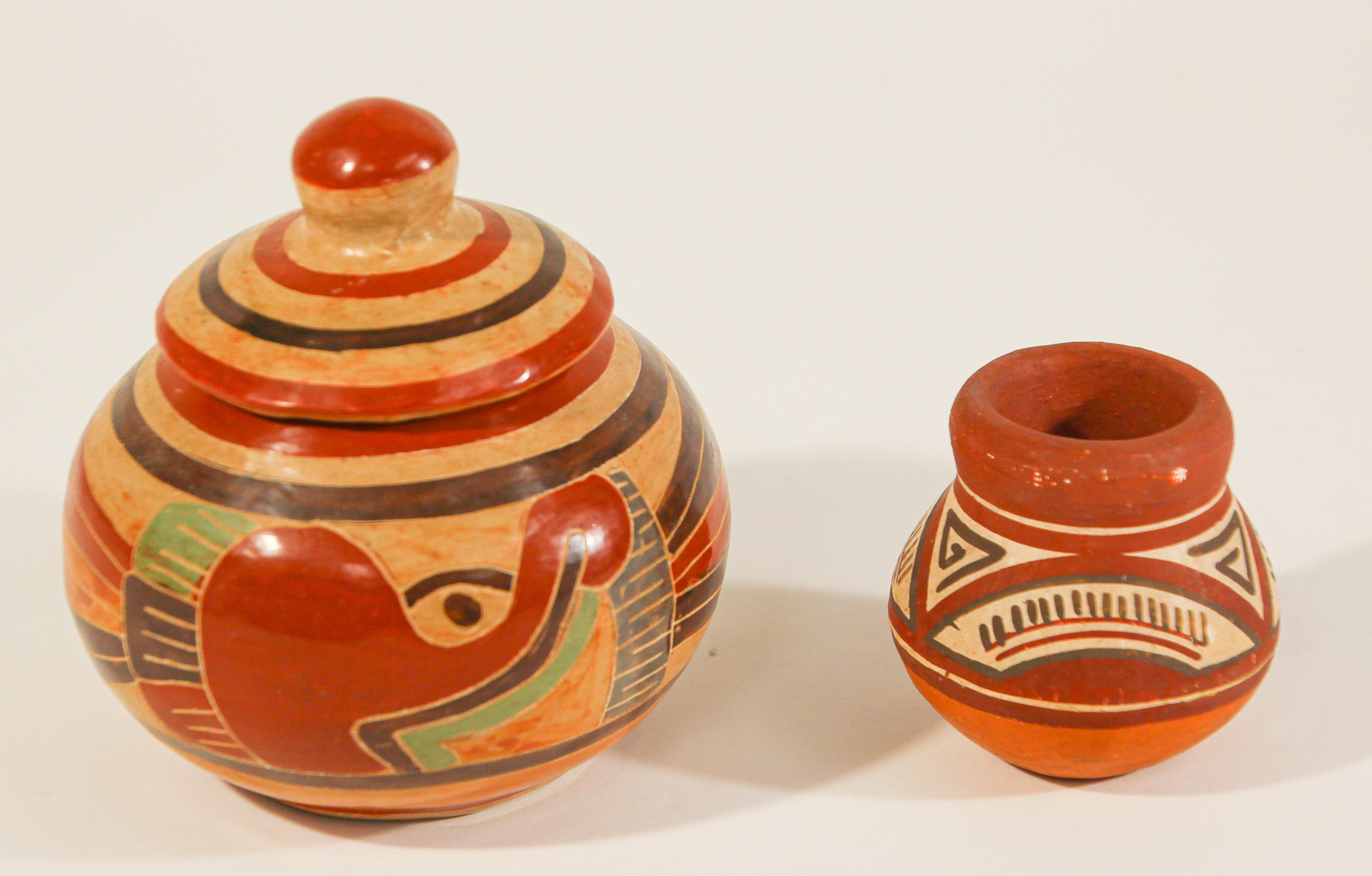 Vintage Mata Ortiz Style Mexican Pottery Set For Sale 8
