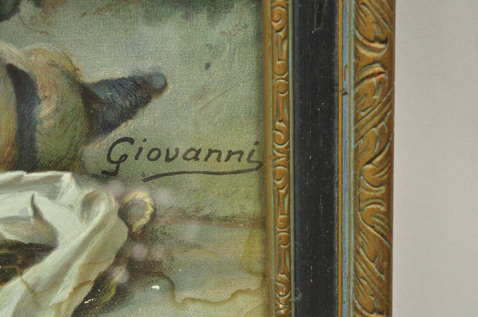 Vintage Mataloni Giovanni Large Art Print of Mary Jesus Lamb Angels For Sale 1