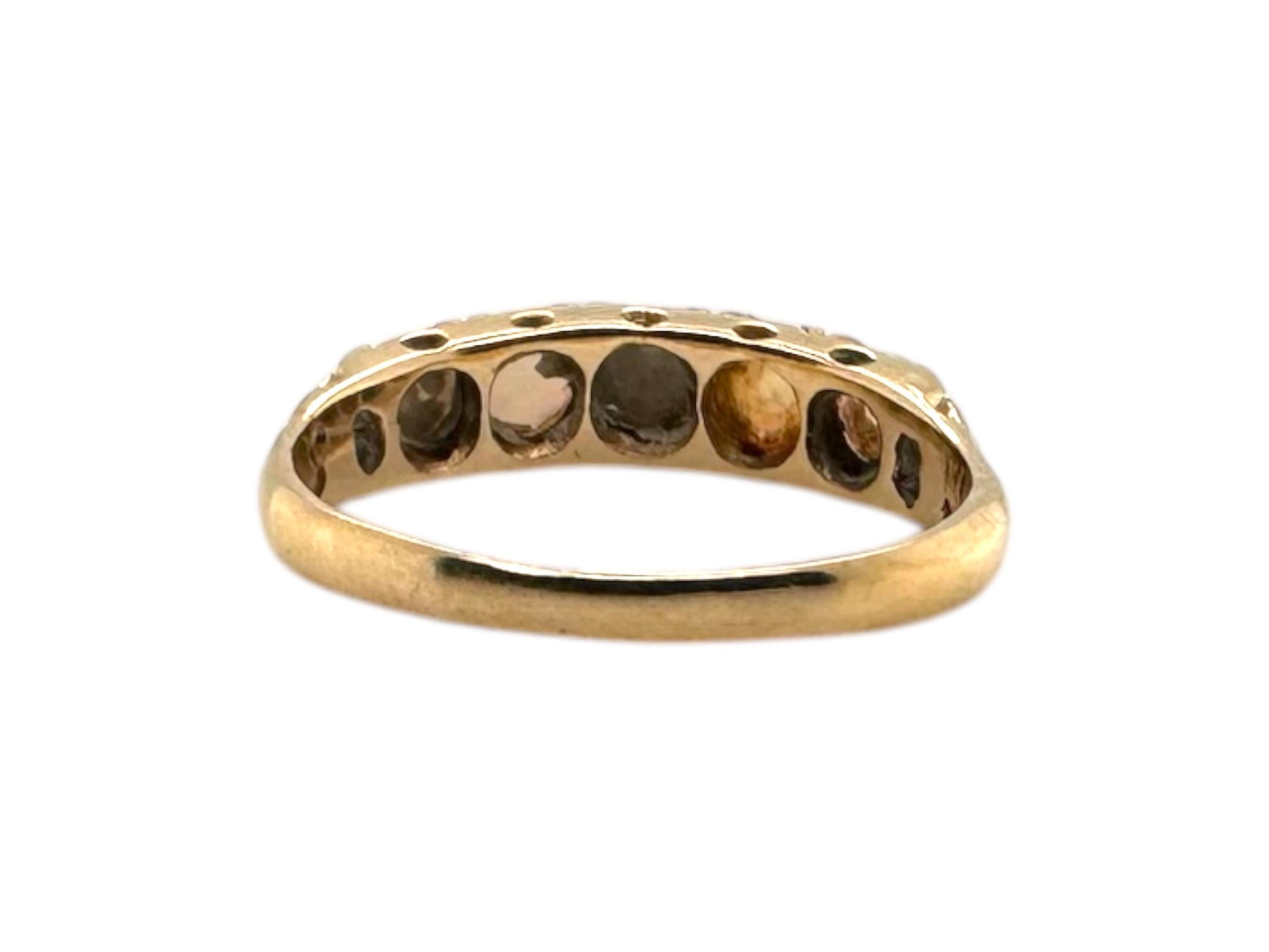 Vintage Matching Opal Rose Gold Band Rings For Sale 2