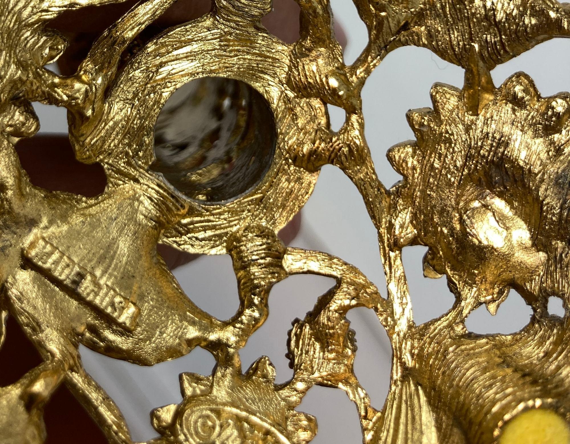 Matson - Vase à bourgeons filigrane en métal doré des années 1940 en vente 9
