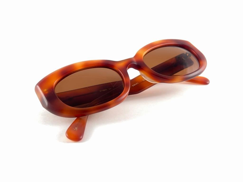 Vintage Matsuda 10613 Mate Tortoise Brown Lenses 90's Made in Japan Sunglasses For Sale 10