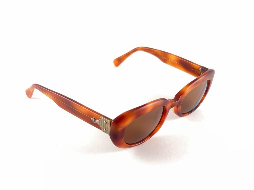 Vintage Matsuda 10613 Mate Tortoise Brown Gläser 90er Jahre Made in Japan Sonnenbrille für Damen oder Herren im Angebot