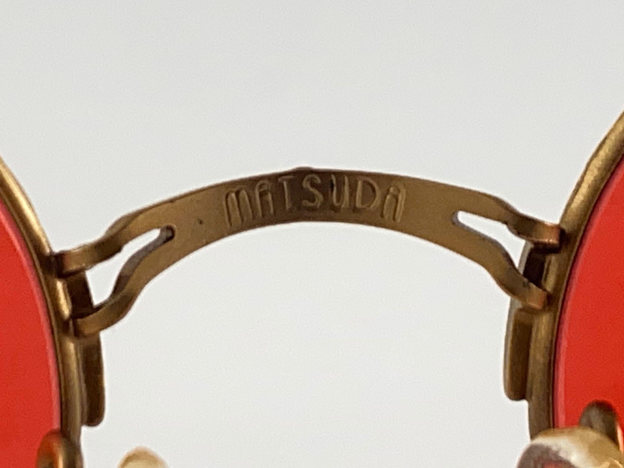 Lunettes de soleil vintage Matsuda 2809 Collector Item 1990 Made in Japan Unisexe en vente