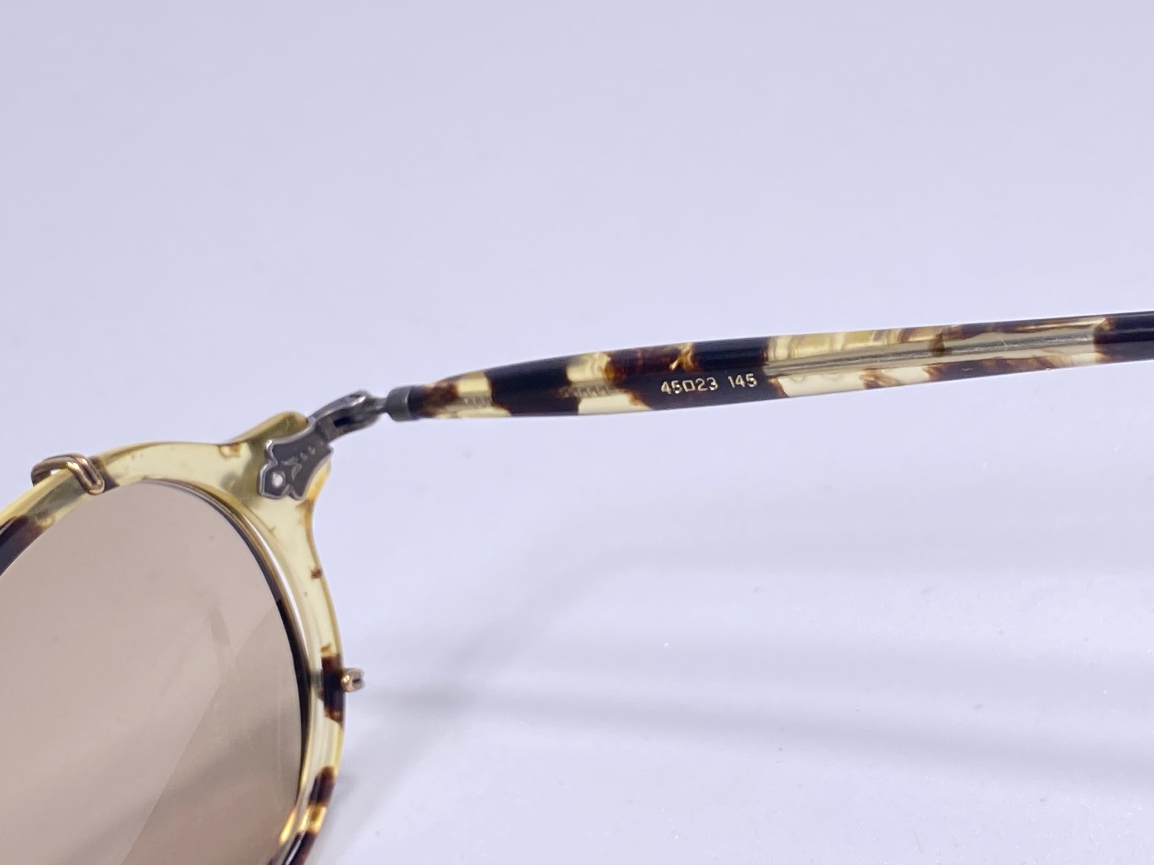 Women's or Men's Vintage Matsuda 2837 Light Tortoise Clip On RX 1990's Made in Japan Sunglasses
