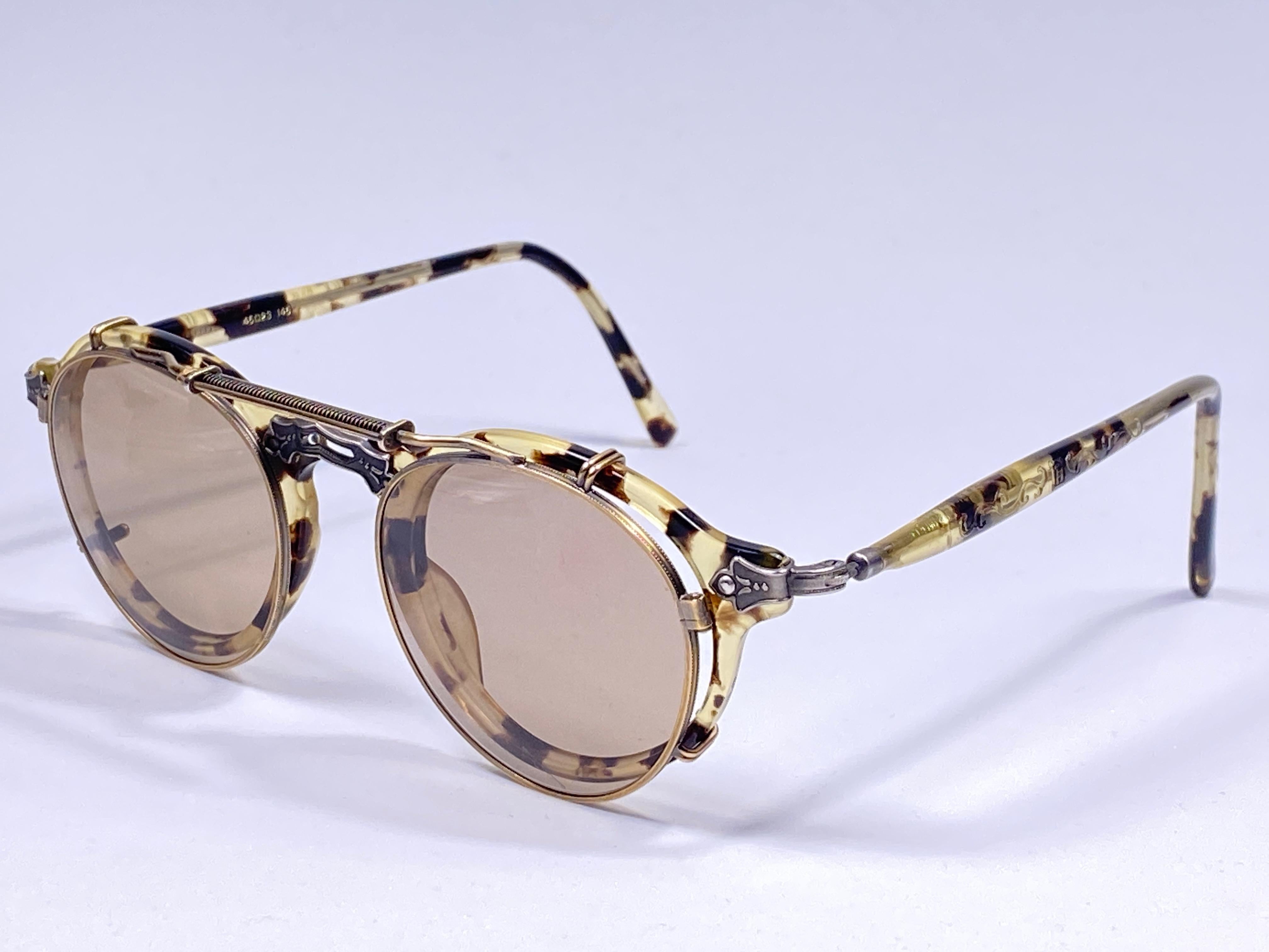 Vintage Matsuda 2837 Light Tortoise Clip On RX 1990's Made in Japan Sunglasses 2