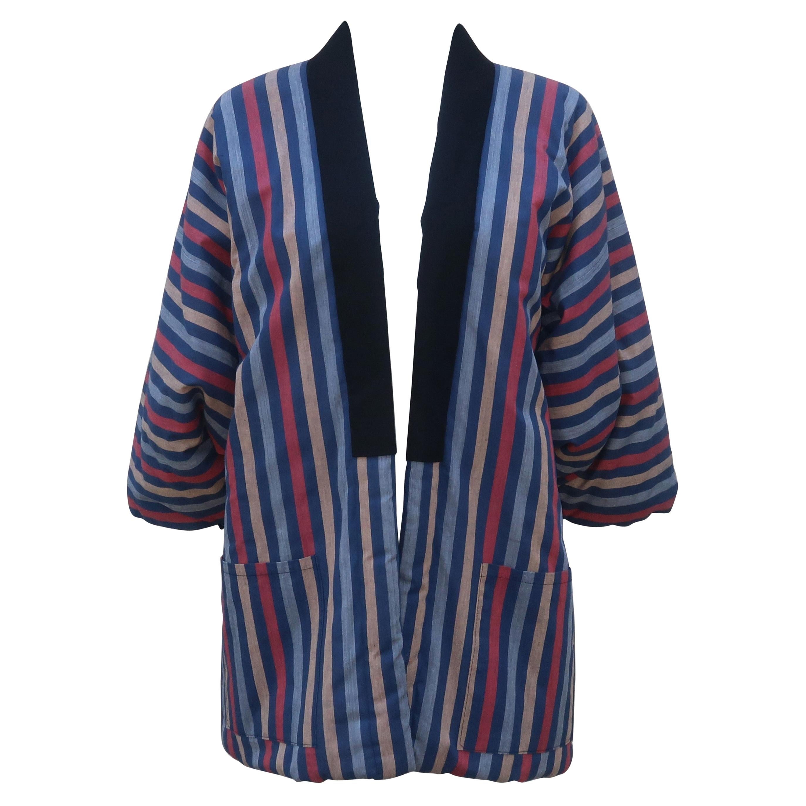 Vintage Matsuya Japanese Kimono Style Cotton Puffer Jacket