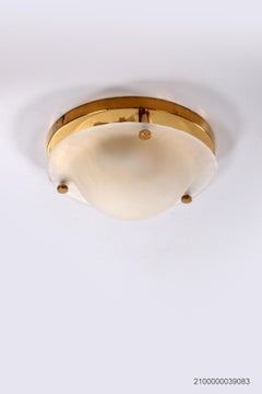 Ceiling lamp from Fischer Leuchten gold plated glass 1970