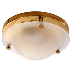 Ceiling lamp from Fischer Leuchten gold plated glass 1970