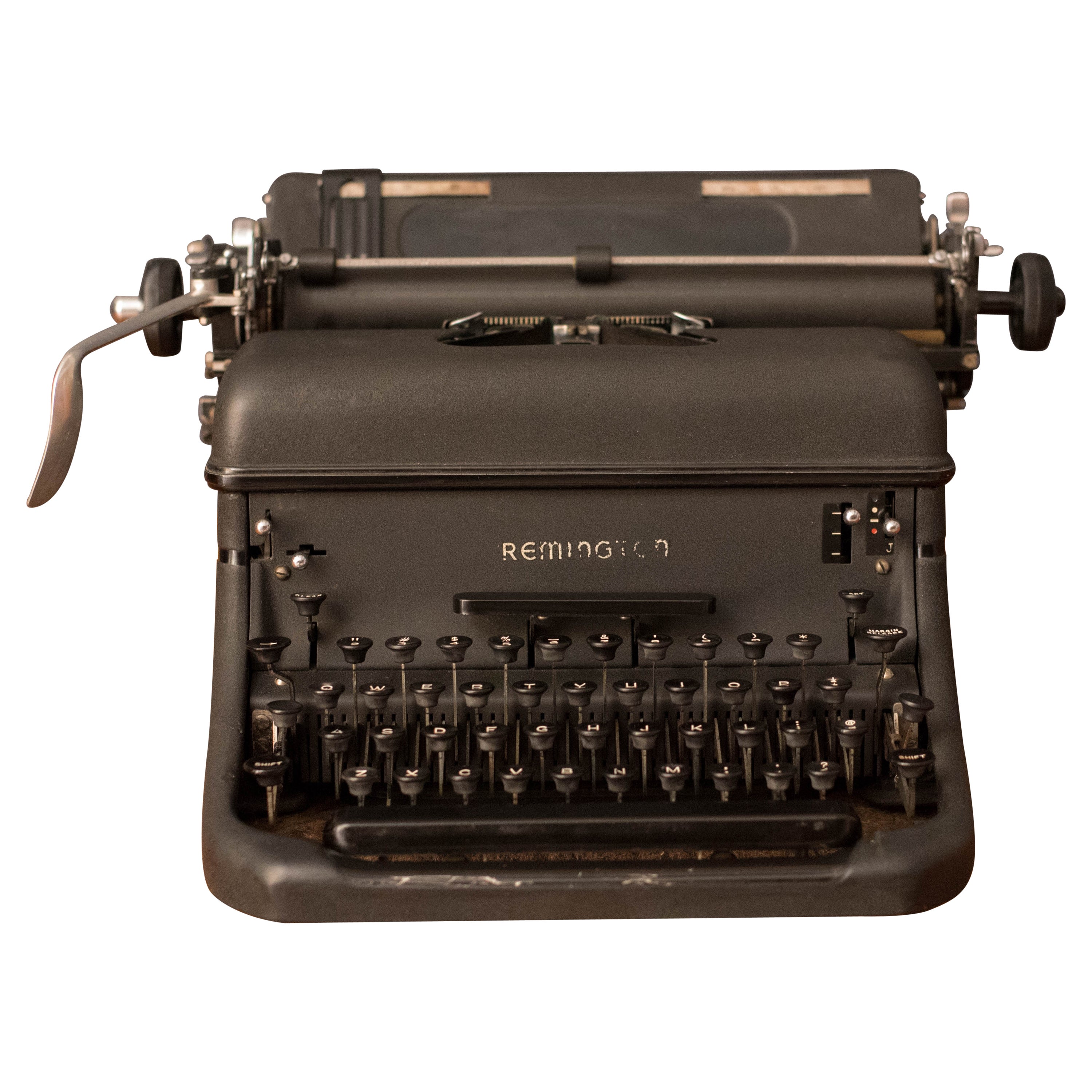 Vintage Matte Black Remington Rand Model 17 Typewriter at 1stDibs