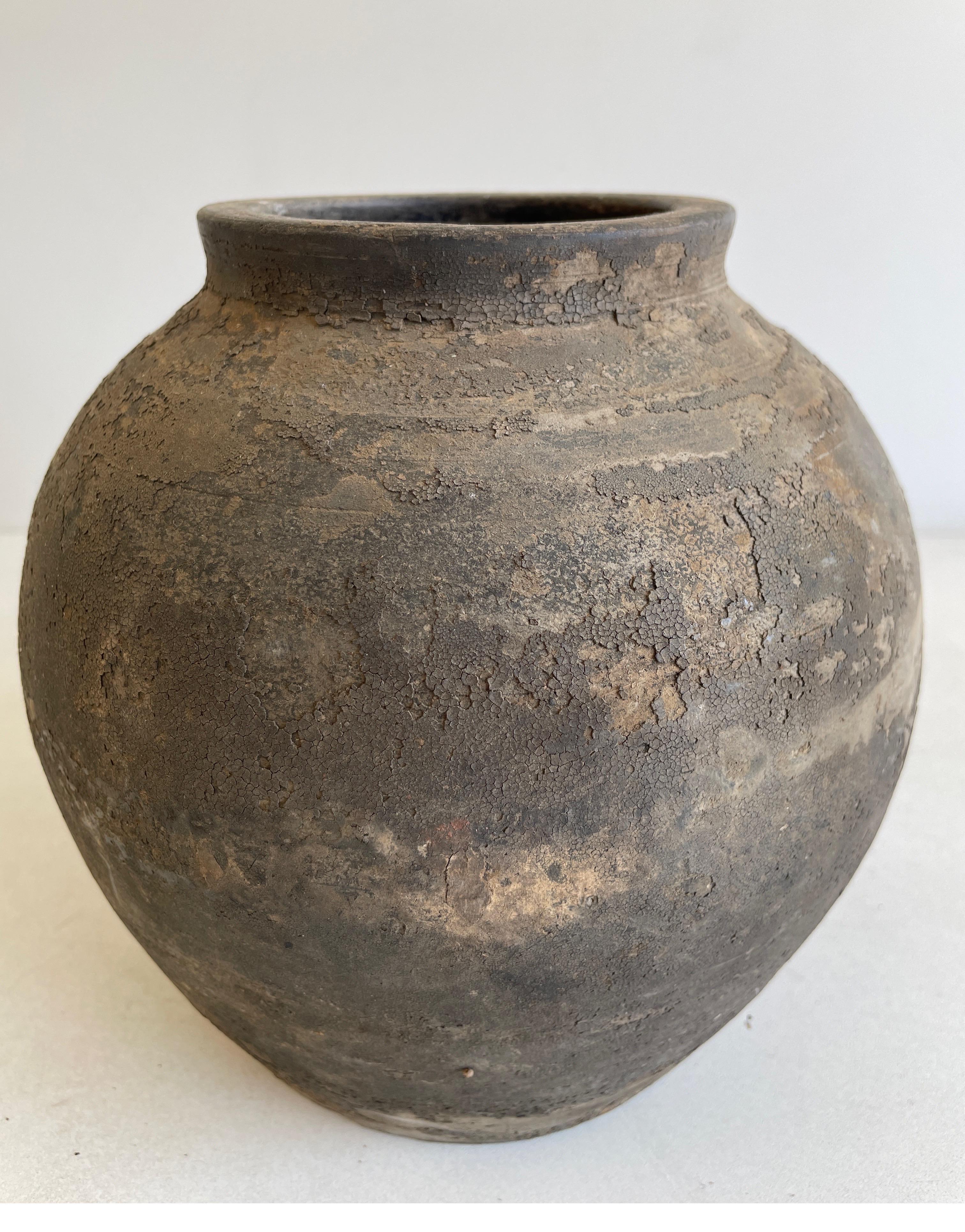 Argile Pot décoratif vintage en poterie à l'huile argile mate 