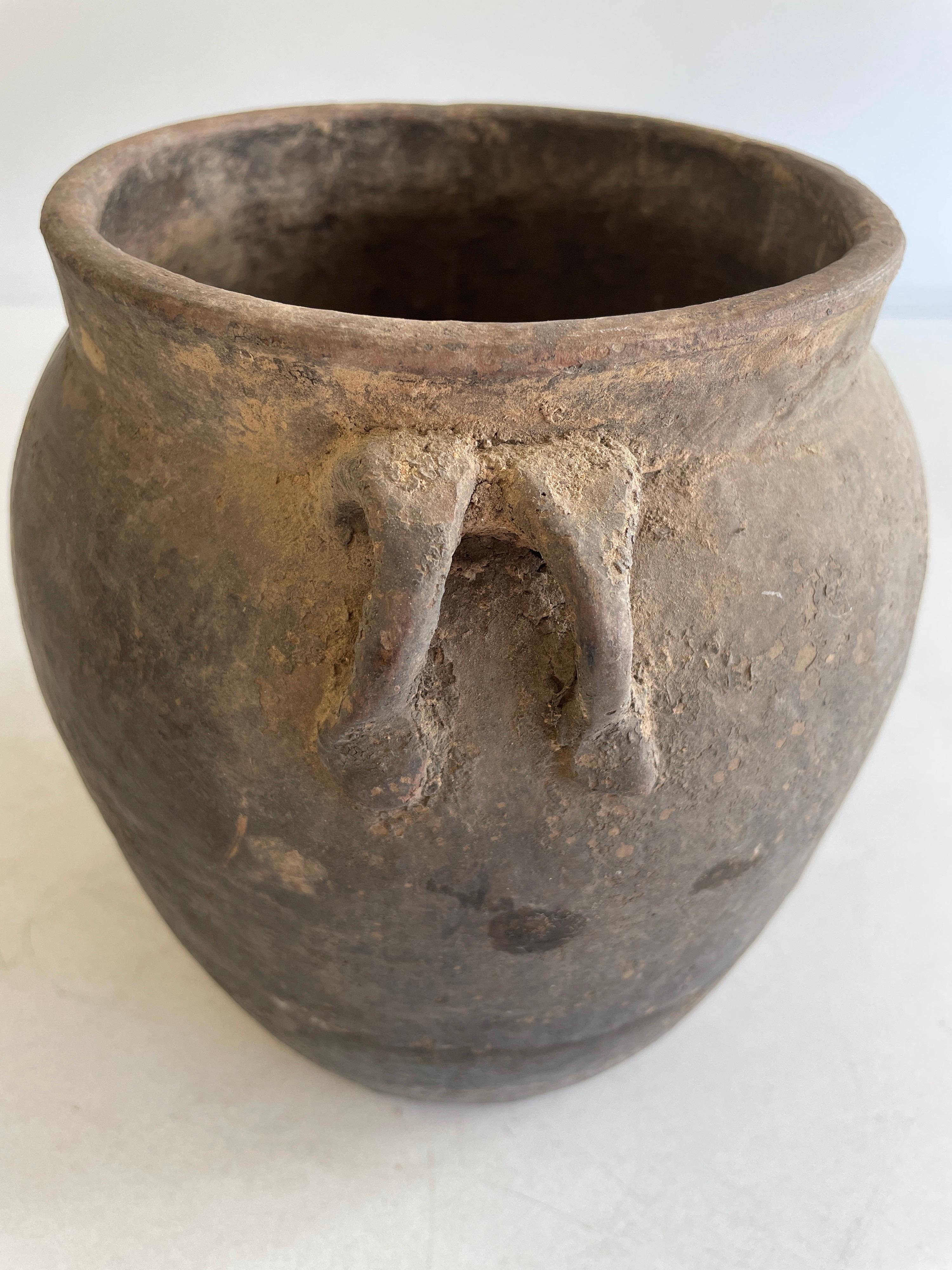 20th Century Vintage Matte Clay Oil Pottery For Sale