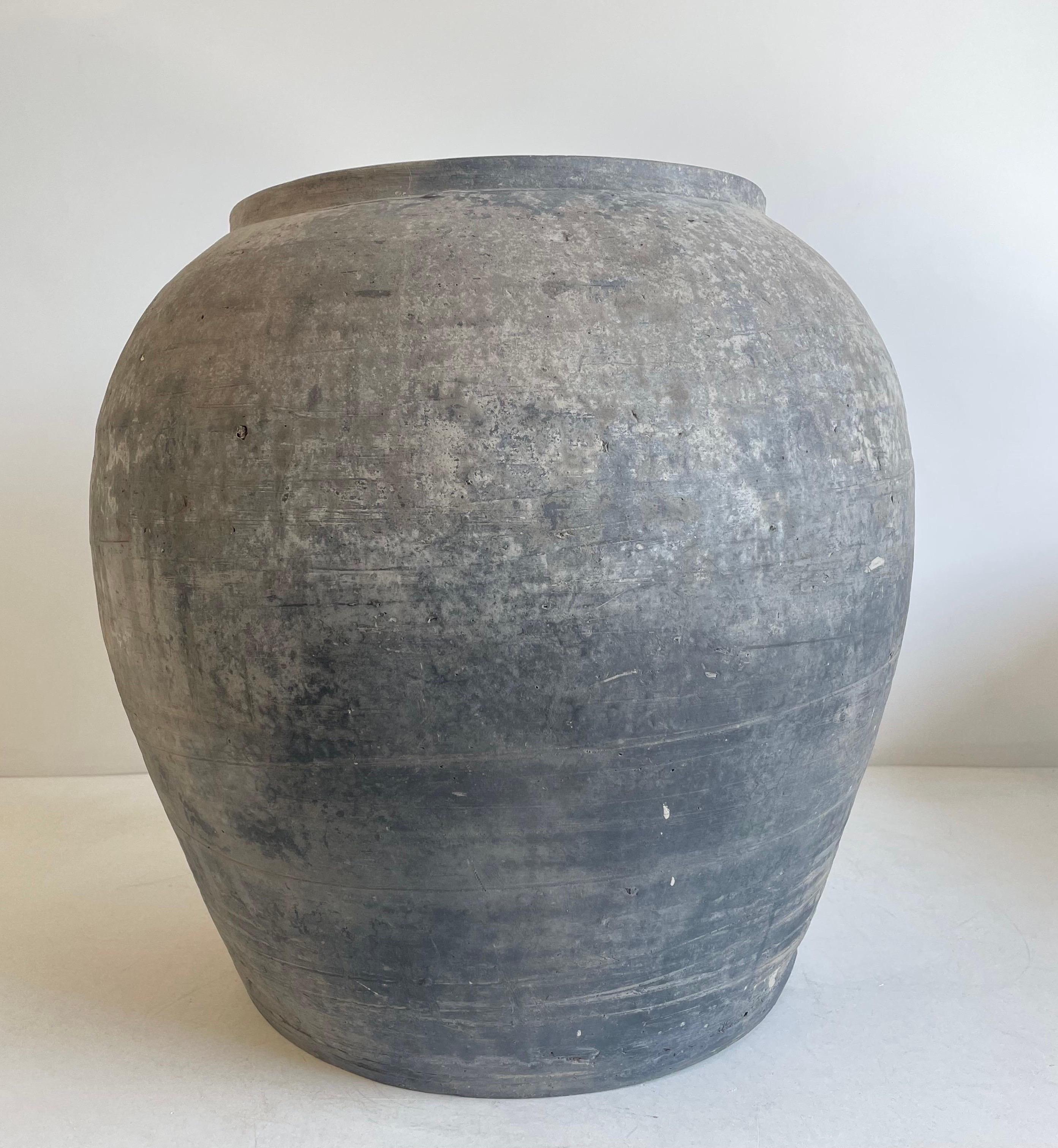 Vintage Matte oil pots pottery rich in character, this vintage oil pot adds just the right amount of texture + warmth where you need it. Stunning matte finish with warm terra-cotta accents, and dark grey tones. Each piece is uniquely special with